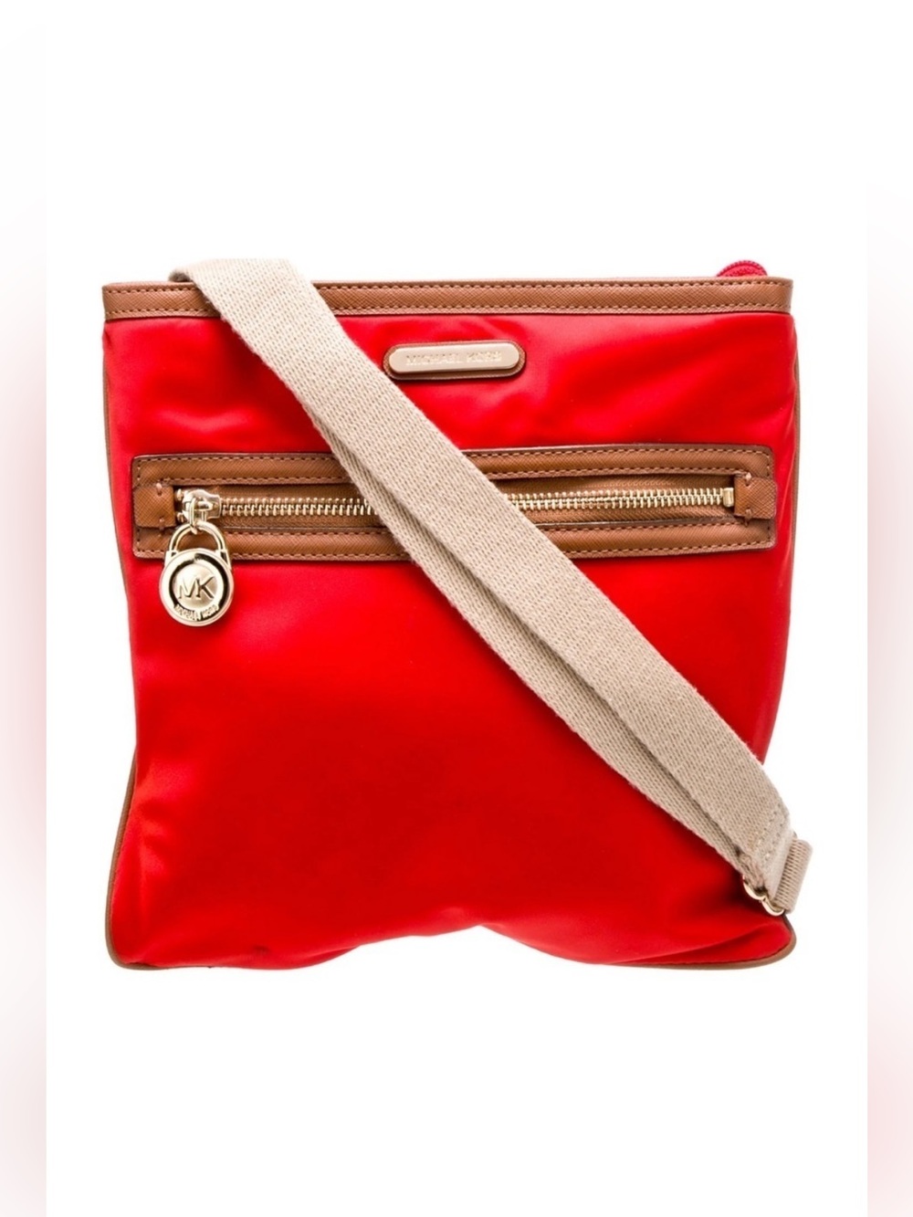 MICHAEL KORS Kempton Red Crossbody Bag Purse